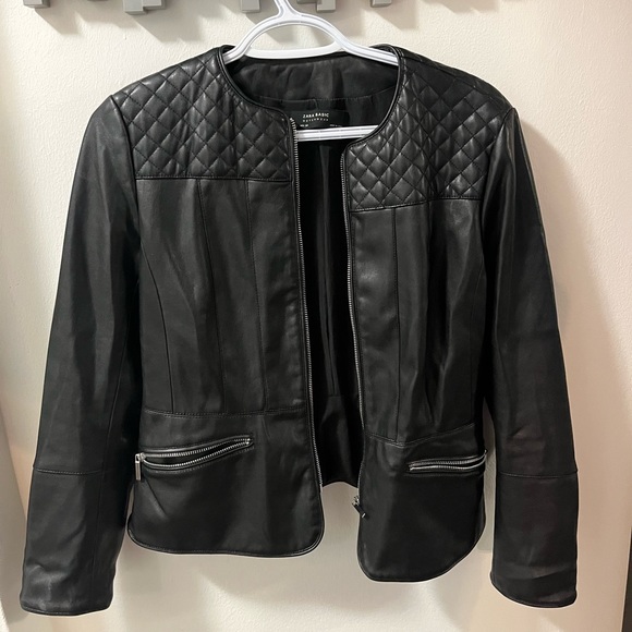 Zara Jackets & Blazers - Zara Quilted Leather Jacket